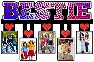 Shri Kanth Art Personalized Picture Frame for Bestie Picture Frames, Friends Love Personalized BFF Photo Frame Gift for Friends-(12 x 18 Inches Multi Color)
