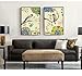 Produktbild ABM Home – Vögel (je 44 x 64 cm/Rahmen/3 pcs Rahmen), großes Wandbild Rahmen, Vintage-Stil, gerahmt Leinwand, große Poster Wall Art, schwarz, B 2pcs