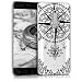 Produktbild kwmobile Hülle für Nokia 5 - TPU Silikon Backcover Case Handy Schutzhülle - Cover klar Kompass Barock Design Schwarz Transparent