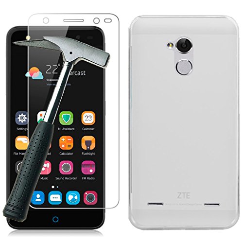 OVIphone Funda Gel TPU Para ZTE BLADE V7 Lite  NO COMPATIBLE CON ZTE BLADE V7    Cristal Templado  Color Translucido   Transparente 