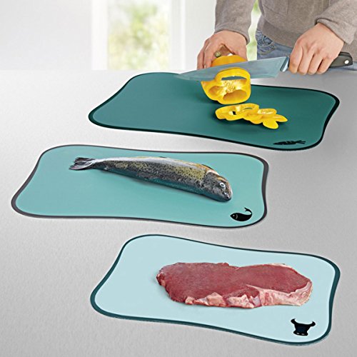 GOURMETmaxx Schneidematten 3er-Set, smaragdgrün - 2