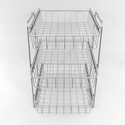 Schrankauszug Korb Kombisystem für 40er Schrank, 3 etagig