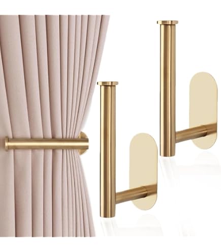 Set di 2 ganci decorativi per tende, fermatende, ganci in metallo per tende pesanti e leggere - Nero | Leroy Merlin
