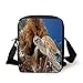 Produktbild Turtle,Coral Reef and Sea Turtle Close Up Photo Bonaire Island Waters Maritime,Light Coffee Brown Blue Print Kids Crossbody Messenger Bag Purse