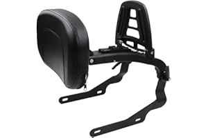 GYMARK Motorcycle Multifunction Sissy Bar Driver Passenger Adjustable Backrest for Harley Nightster RH 975 Special RH975S 2022 2023 2024 with Folding Luggage Rack Accessories