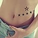 HuntGold 2X Popular Black Stars Removable Waterproof Temporary Tattoo DIY Body Art Sticker