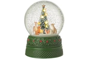 Heaven Sends Schneekugel mit Musik, Waldtiere, beleuchtet, Weihnachten