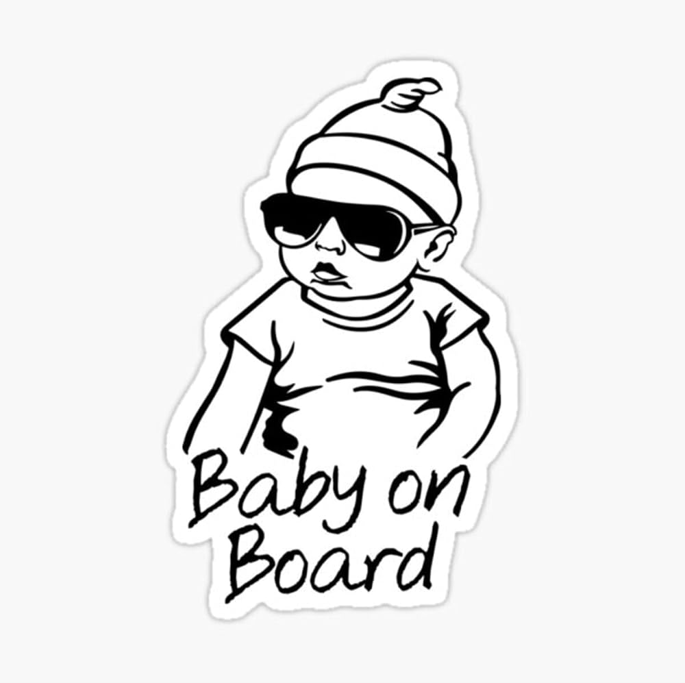 TSC Baby On Board Arabada Bebek Var Oto Sticker Etiket 19CM Renkli, EYMSS272