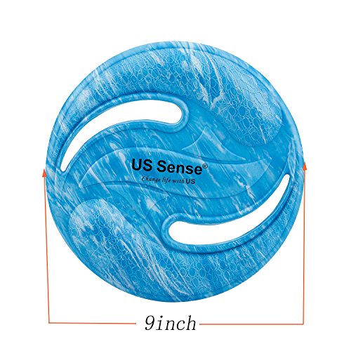 US Sense 9 Inch Flying Frisbee Foam Sport Discs for Adults,Kids,Family,Pet DIY Creativity Cool Throwing Toys Garden/Beach Games 4pack/box Present