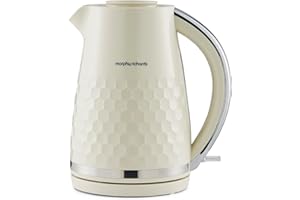 Morphy Richards Hive Kettle, 1.5L, Easy Fill System, Enhanced Waterspout, 3KW Rapid Boil, 360 Degree Base, Limescale Filter, Water Viewing Window, Cream, 108272