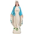 Baoblaze Nordic Blessed Mary Figurine Standing Statue Crafts Blessed Mother Mary Figurine for Table Dining Room Bookcase Bar Decor, Blue Coat, 10cm