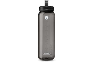 Hydrapak RECON 1L RECON - Borraccia d'Acqua in Plastica Riciclata al 50%, Eco-Friendly e Senza BPA, Tappo a Vite a Flusso Regolare, Facile da Trasportare (1 Litro, Grigio)