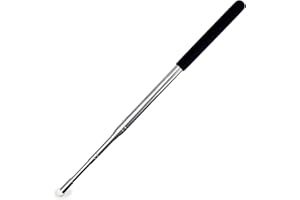 GZYULAN Zeigestab Ausziehbar 120cm,Zeigestock,Teleskopstab,Zeigestock Ausziehbar,Teleskop Zeigestab,Edelstahlmaterial,Rutschfester Griff,für Unterricht,Meetings,Reden, Dirigieren (Schwarz)