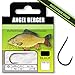 Angel Berger Vorfachhaken gebundene Haken (Karpfen, Gr.6 0.25mm)