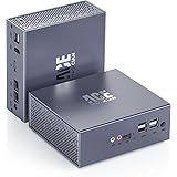 Mini PC W-11 Pro, Intel Alder Lake Ν95 di 12a Generazione (fino a 3,4 GHz) 8GB DDR4 256GB M.2 SSD,Mini Computer Desktop Doppi