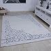 Produktbild Eleganter Teppich in Grau Silber Kunstvolle Ornamente Hochwertig Hoch Tief Strukten Meliert Heatset 160x230 cm