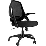 Hbada Office Chair Desk Chair Flip-up Armrest Ergonomic Task Chair Compact 120° Locking 360° Rotation Seat Surface Lift Reinf