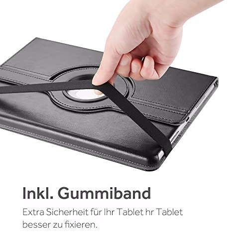 EasyAcc 360 Grad Drehung Schutzhülle für iPad 9.7 2017 Flip Case Book Cover Hüllen Ledertasche lederhülle mit Standfunktion / Auto Sleep – PU Leder, Schwarz, Protector (Schawz – 360 Grad Drehung) - 5