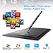 Produktbild AEDU Ugee M708 USB Grafiktablett Zeichentablett Pen Tablet 10 x 6" Digitalisiertablett Tragbare Zeichnung Graphics Tablet mit Wiederaufladbarem Stift und 8 Schnellzugriffstasten, 5080 LPI 230 RPS 2048 Stufen Geeignet fur Grafikprogramme Photoshop Painter Comic Studio/Sai IS 3DMAX Maya Zbrush, Win7/8/10 Windows XP Windows Vista Mac OS X Unterstutzt Schwarz