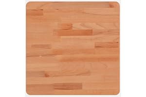 ‎VIDAXL vidaXL Tischplatte, Quadratisch Holzplatte mit 4 abgerundeten Ecken, Holztischplatte Ersatzplatte für Couchtisch, Massivholztischplatte Platte, 40x40x1,5 cm Massivholz Buche