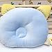 Museya Cute Piggy Pig Shaped Soft Cotton Baby Newborn Infant Head Shaping Sleeping Pillow for Preventing Flat Head (Blue)