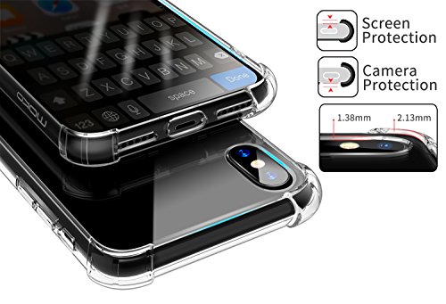 MoKo iPhone X / iPhone 10 Case - [Anti scivolo & graffi] Custodia Halo Serie Rigida con TPU Tecnologia Angoli + Pannello Posteriore per Apple iPhone X 5.8