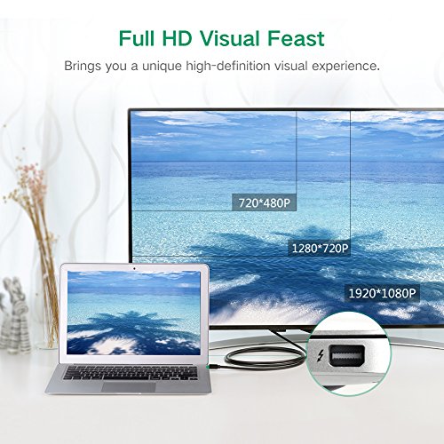 Mini DisplayPort auf VGA UGREEN 3m Mini DP zu VGA Stecker Adapterkabel für Apple Macbook, Macbook Pro, iMac, Macbook Air, Mac Mini und Lenovol Thinkpad Schwarz - 3