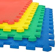 LILTOES EVA Kid's Interlocking Play Mat -12 mm Thickness -Set of 16 Tiles (Multicol