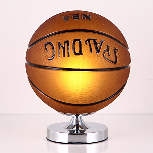 Preisvergleich Produktbild FGHOME Eisen Tischlampe Schlafzimmer Nachttischlampe Kreative Fußball Basketball Tischlampe Jungenraum Led Beleuchtung Augenschutz Schreibtisch Schreibtischlampe (Basketball)