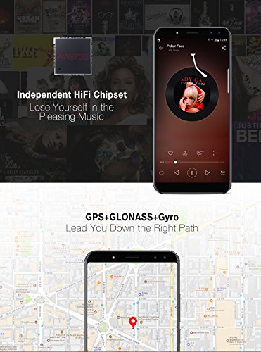 Ulefone Power 3s - FHD 6.0 pollici (rapporto 18: 9) Schermo Corning Gorilla Glass 4 Smartphone Android, Octa Core 2.0 GHz 4 GB + 64 GB, Riconoscimento viso Hi-Fi 4 fotocamera Batteria 6350mAh - Oro