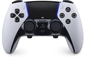 Sony, Manette DualSense Edge Officielle pour PS5 et PC, Sans Fil, Commandes Ultra-Personnalisables + Profils Interchangeables + Confort Amélioré, Boîte de Transport Incluse, Couleur : Blanche et Noire