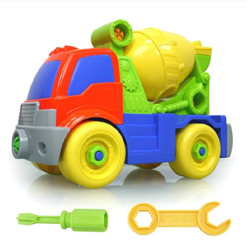 YIXIN Build-n-Play Assemble Disassemble Engineer Truck Self-assembled Nut Combination Toy for Children Develop Parent-child Collaborative Ability for Over 3 Years Old Kids
