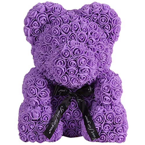 Shuzhen,Decorazione del Regalo di San Valentino per la Festa Nuziale di Rose Bear(Color:Viola)