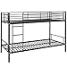 Produktbild vidaXL Kinder Etagenbett Hochbett Doppelstockbett Bettrahmen 200x90 cm Metall Schwarz
