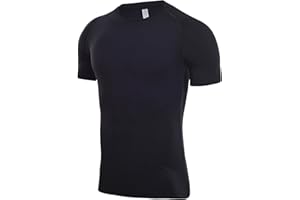 QINFEN YUNDOU Maglietta Uomo, Maglie Compressione Uomo Maglietta Manica Corta, Maglia Traspirante Asciugatura Rapida Compression per Sport Palestra Allenamento Corsa