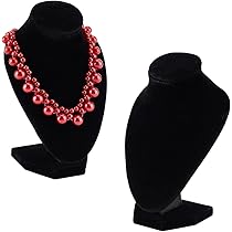 2 Pezzi Espositore Collane In Velluto Nero, Espositore Orecchini - Foto 6