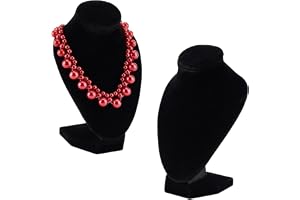 PH PandaHall Mini sammet halsband display 2 st 14 cm 3D smyckeshållare hänge kedja bysthållare stativ smycken modell organize