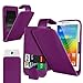 Price comparison product image N4U Online® - Clip On PU Leather Flip Case Cover Pouch For Aldi Medion Life E5005 5" - Purple