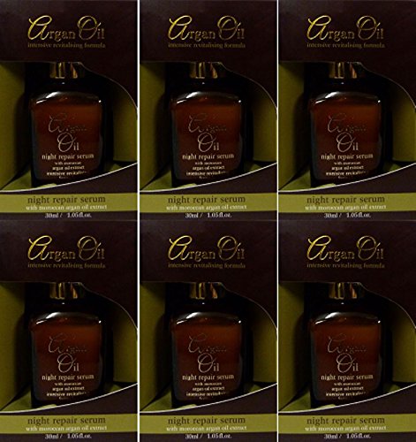 SIX PACKS of Argan Oil Night Repair Serum 30ml