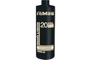 FemMas Oxycreme 1000 ml (6%) I ossidante professionale per colorare i capelli, facile applicazione e aderenza ottimale, per uno sviluppo perfetto e uniforme del colore