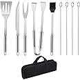 Set di Attrezzi per Barbecue, 9PCS Utensili Barbecue Kit, Posate Barbecue Grill Set di Attrezzi Barbecue Griglia di Cottura i