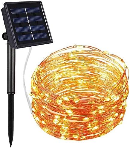 Big Promotion, String Lights | High Quality 60 LED Solar Powered Copper Wire Fairy String, Home Garden Decor Battery Lights Xmas Wedding Party Festival Stage Ambience Lamp 7.9M by LEEDY