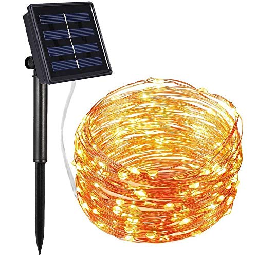 Big Promotion, String Lights | High Quality 60 LED Solar Powered Copper Wire Fairy String, Home Garden Decor Battery Lights Xmas Wedding Party Festival Stage Ambience Lamp 7.9M by LEEDY