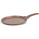ATTIL - Non Stick Dosa Tawa - Gas & Induction Base - Utensil Cookware Tawa (28cm) - Granite Brown