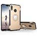 Produktbild Shinyzone Ring Halter Ständer Hülle für Huawei P20 Lite, [Kohlefaser Anti-Rutsch] [Kompatibel mit Magnetischer Autohalterung] Dual Layer TPU + PC Design Schutzhülle für Huawei P20 Lite-Gold