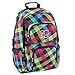 Price comparison product image HAMA Louth 26L School All Around Backpack Rucksack Ergonomic Laptop Compartment Girl Boy Rainbow Check