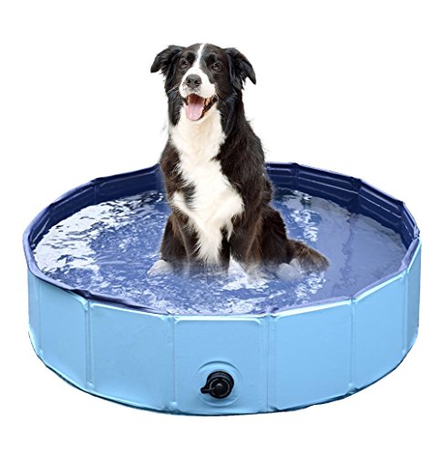 Preisvergleich Produktbild Swimmingpool Planschbecken Badewanne Hundepool Tragbar Doggy Pool Umweltfreundliche PVC Hunde Pool Für Hund Katzen Haustier