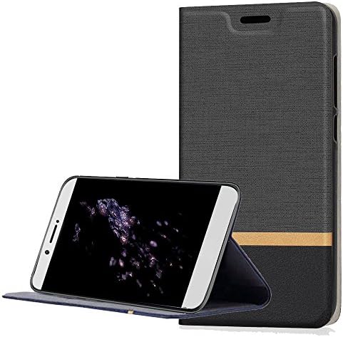 OFU sleeve Leather case for Huawei P Smart Leather case Cover Protector, Premium PU leather Flip case Protective Cover inside, Bookcase Mobile phone case with magnetic stand function case-Black