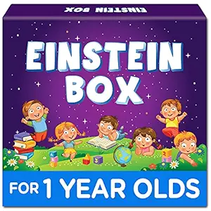 Einstein Box for 1 Year Old Boys/Girls | Gift Toys & Board Books for Kids | Learning and Educational Toys & Games | Pretend Play Set of Animal Masks| Pack of 1 Box Set, Multicolor