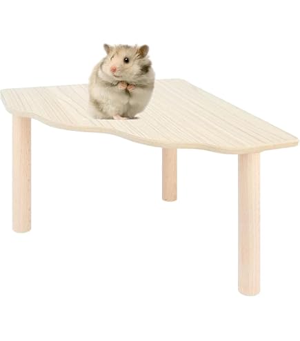 Hamster-Spielplattform Aus Holz – Wasserdichter Holzständer 25x15x10,2 Cm Für Käfige, Mit Säulen